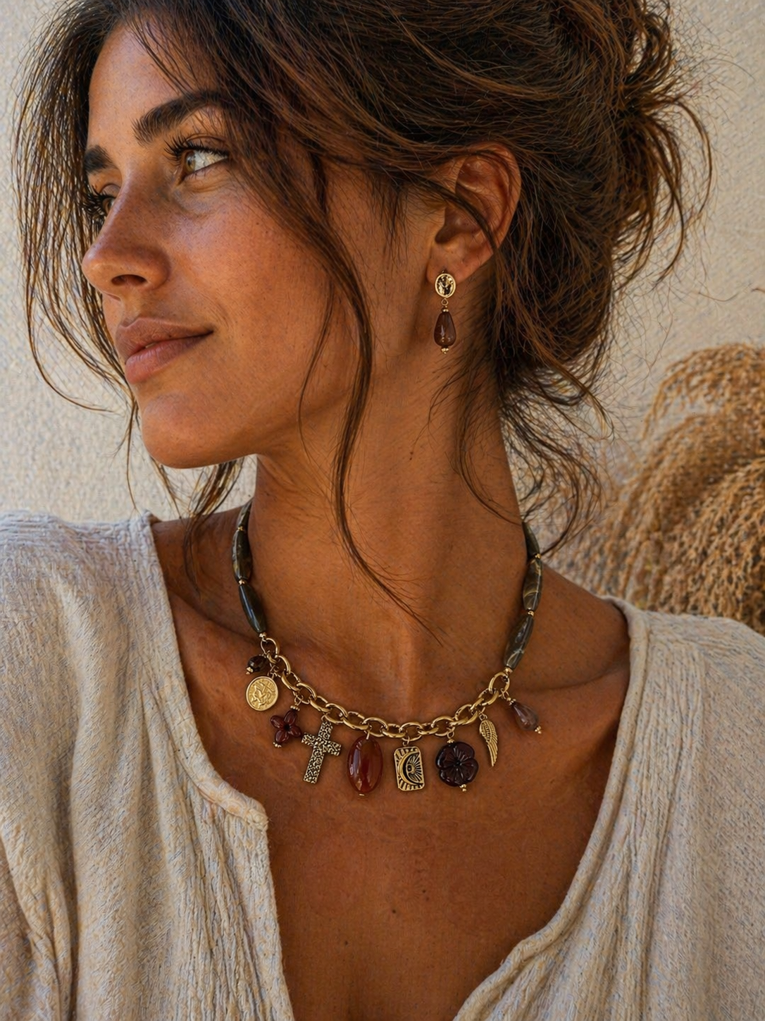 Collier Breloques Chocolat