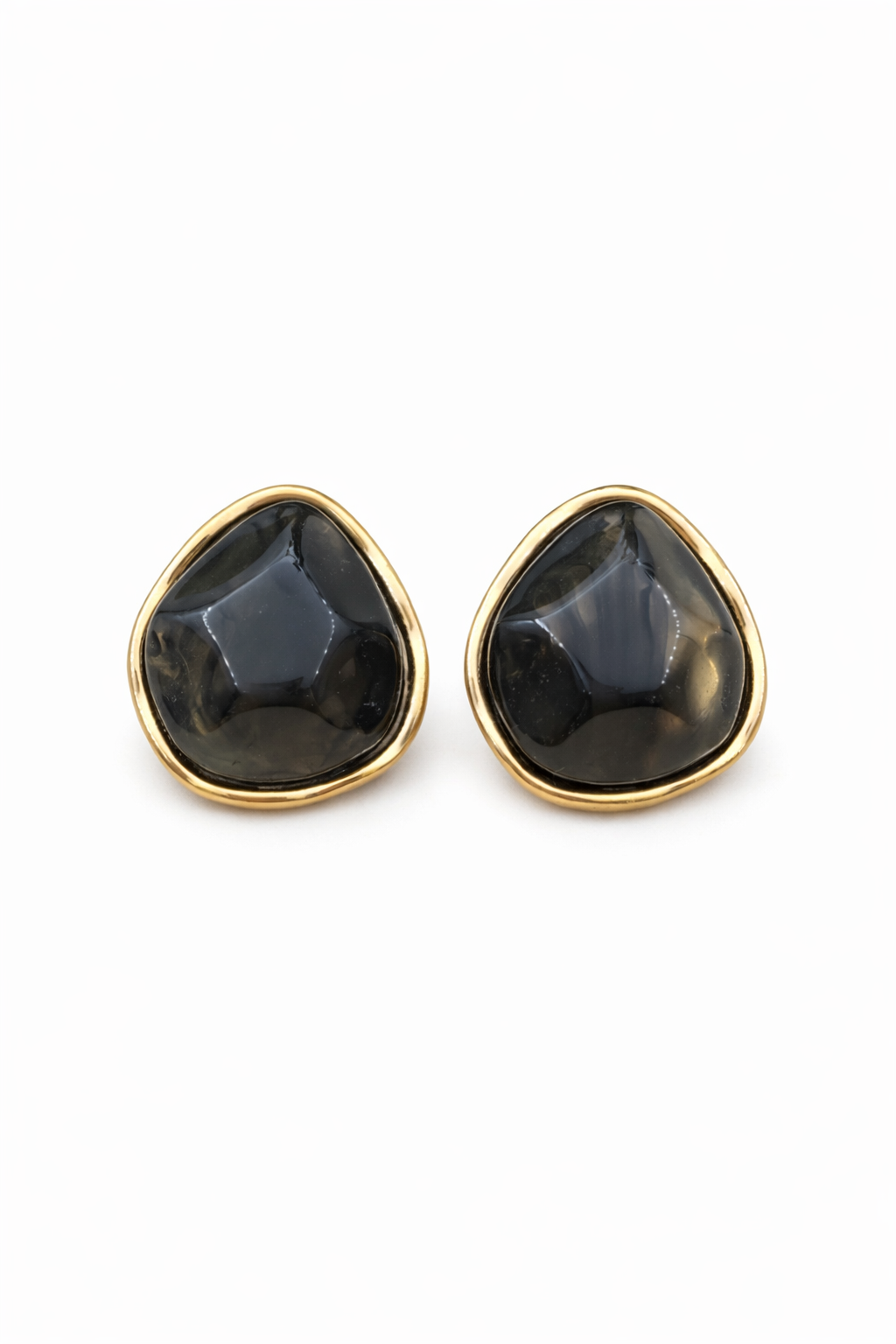 Boucles d'oreilles Ludivine Pierre Noire