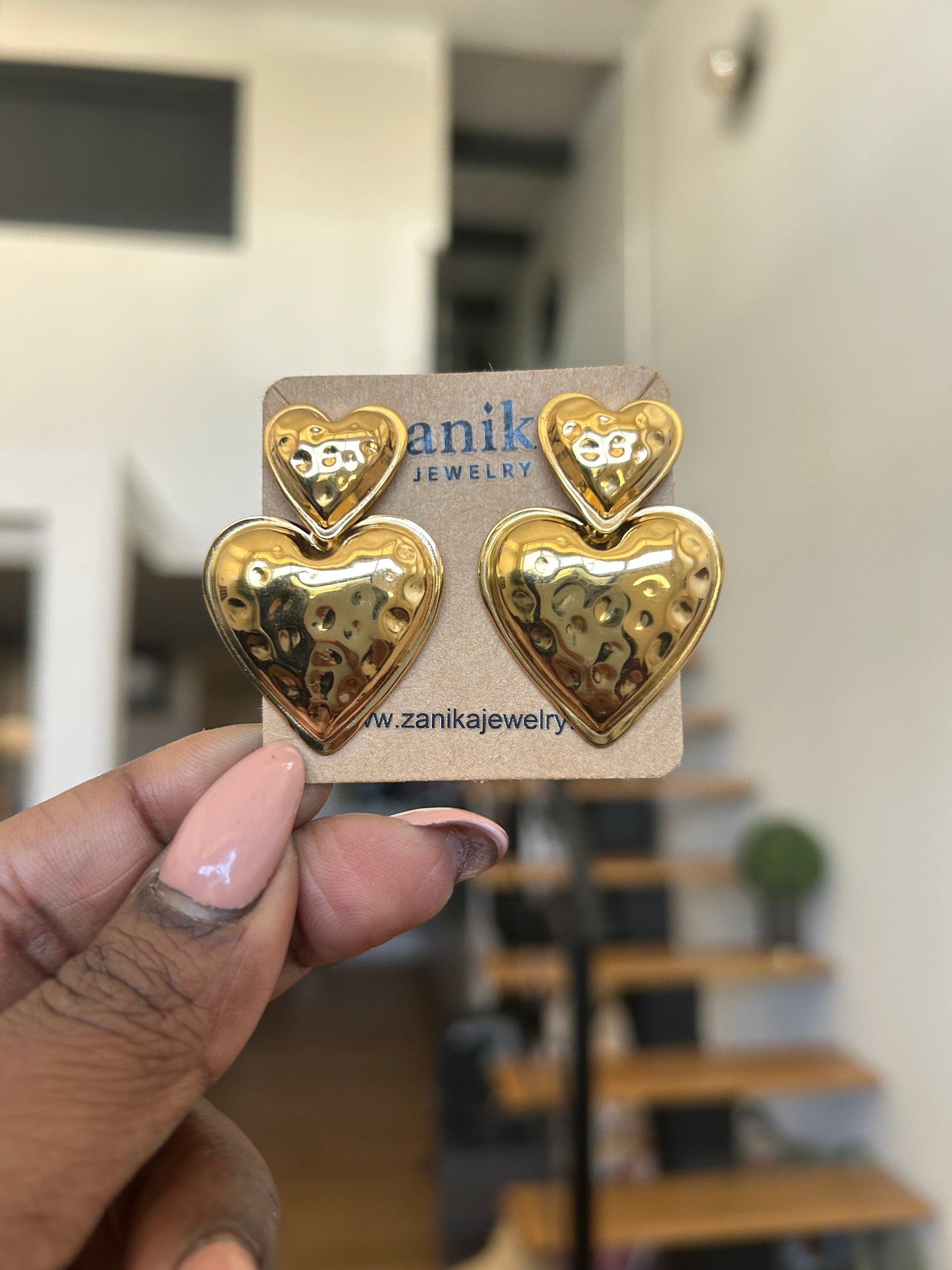 Boucles d'oreilles coeur Love is Blind