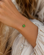 Bracelet Emeraude Céleste