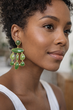 Boucles d'oreilles Anais Vertes