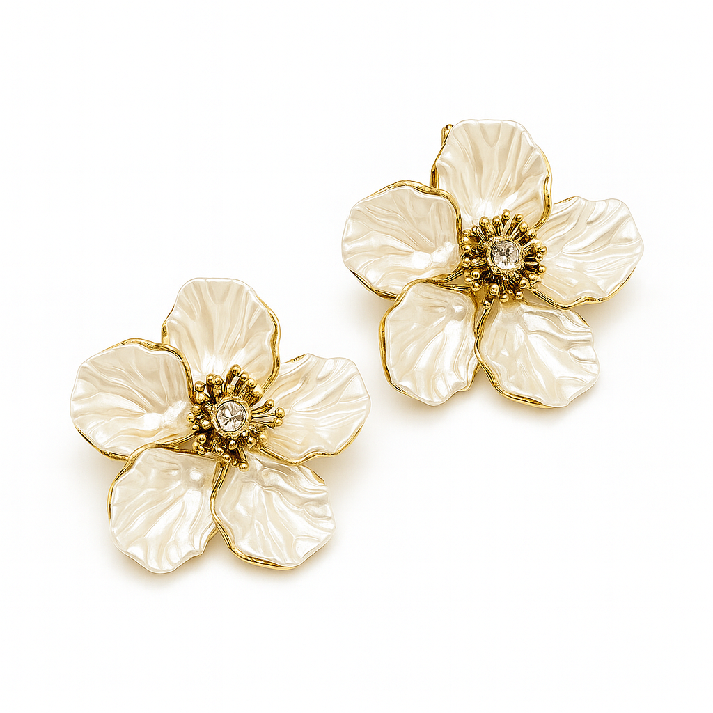 Boucles d'oreilles Fleur d'Ivoire