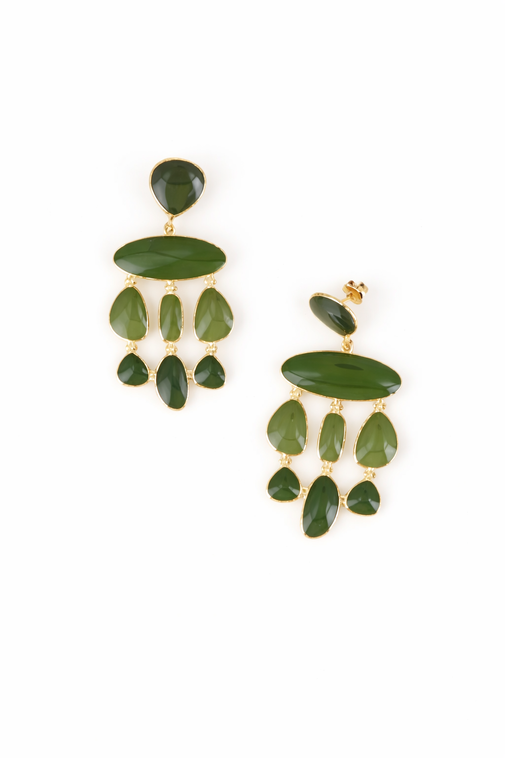 Boucles d'oreilles Anais Vertes