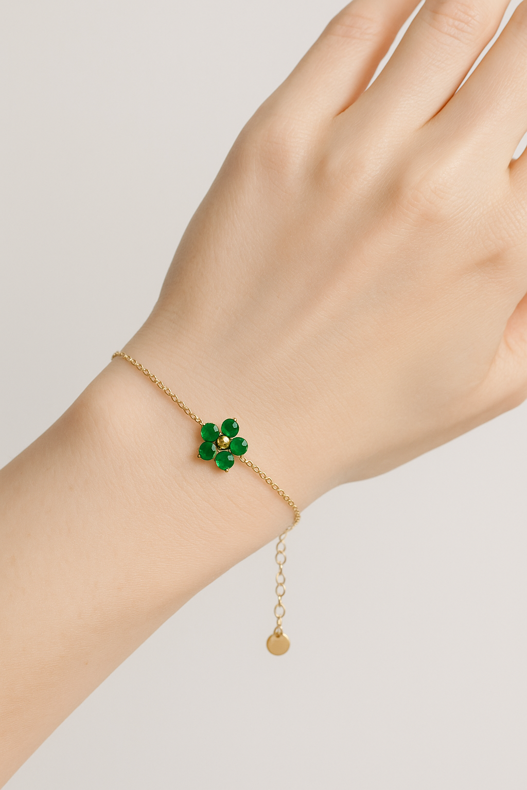 Bracelet Emeraude Céleste