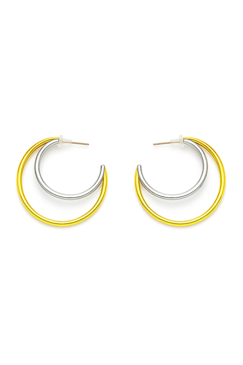 Boucles d'oreilles Créoles Bicolores Ketty