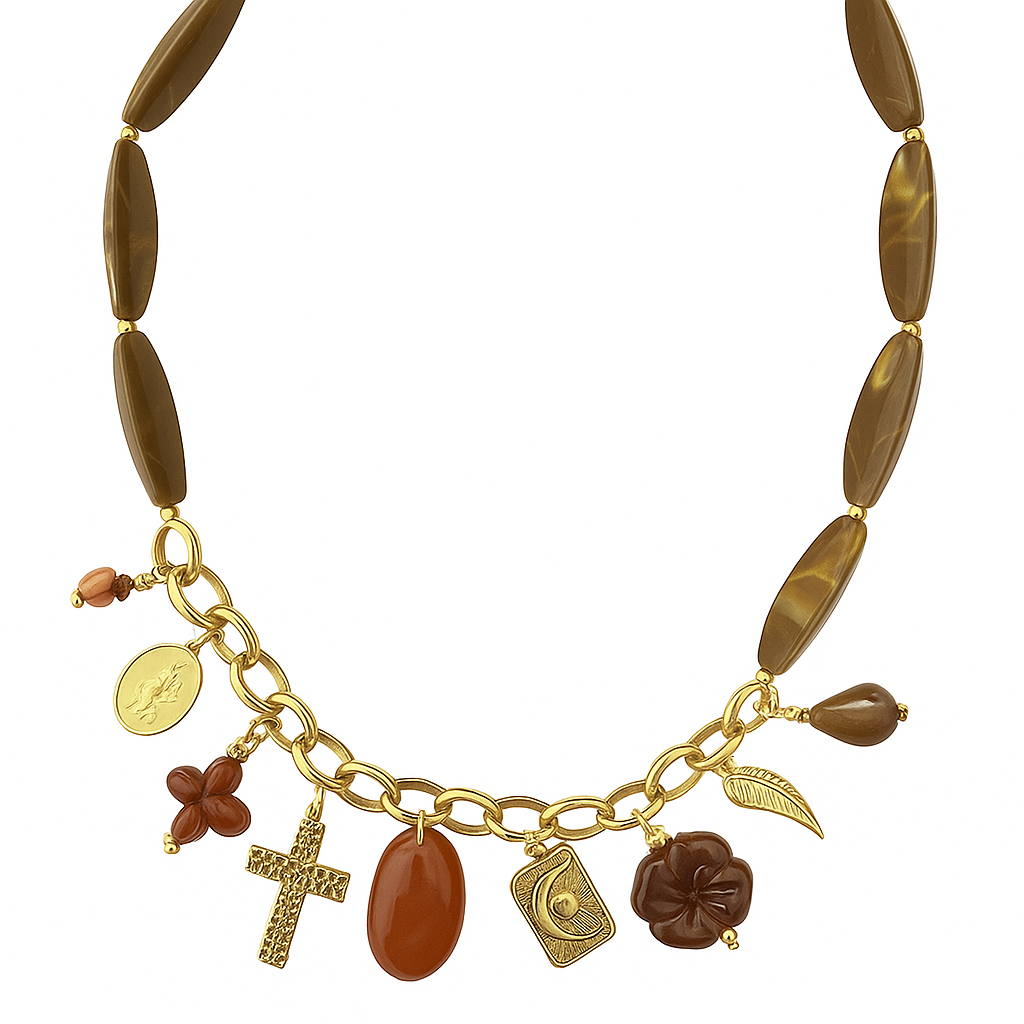 Collier Breloques Chocolat