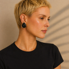 Boucles d'oreilles Ludivine Pierre Noire