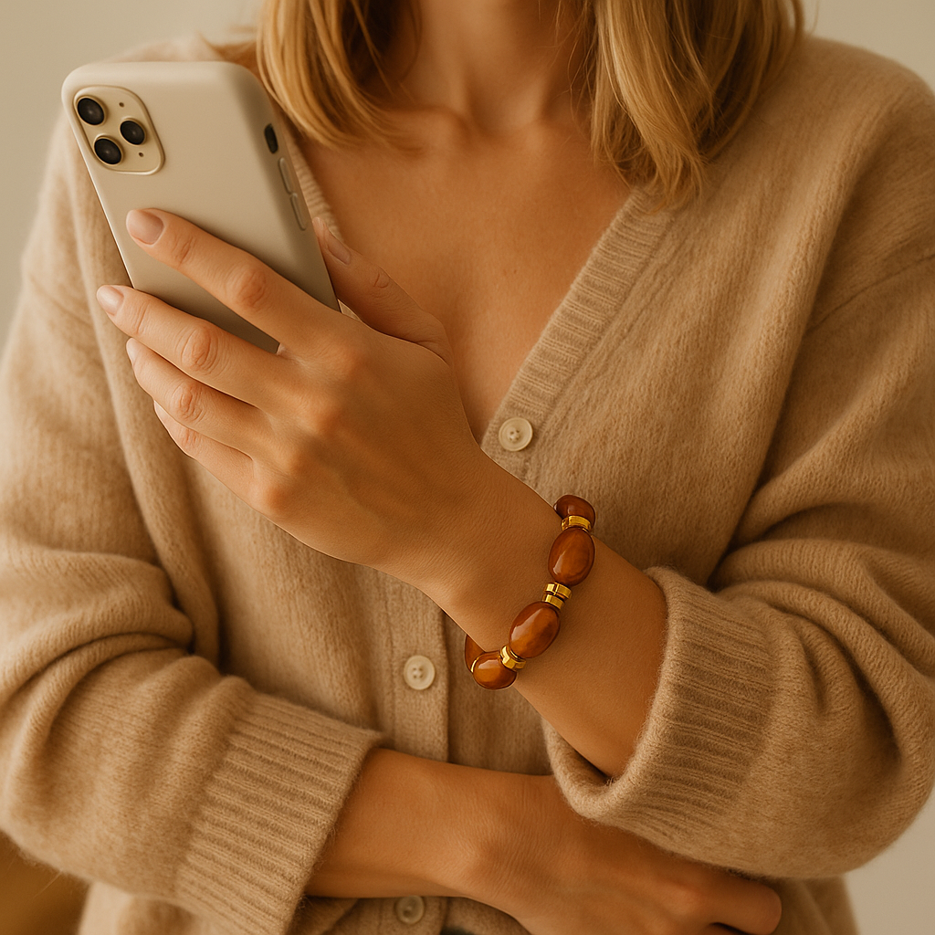 Bracelet Kyoto Ambre Caramel