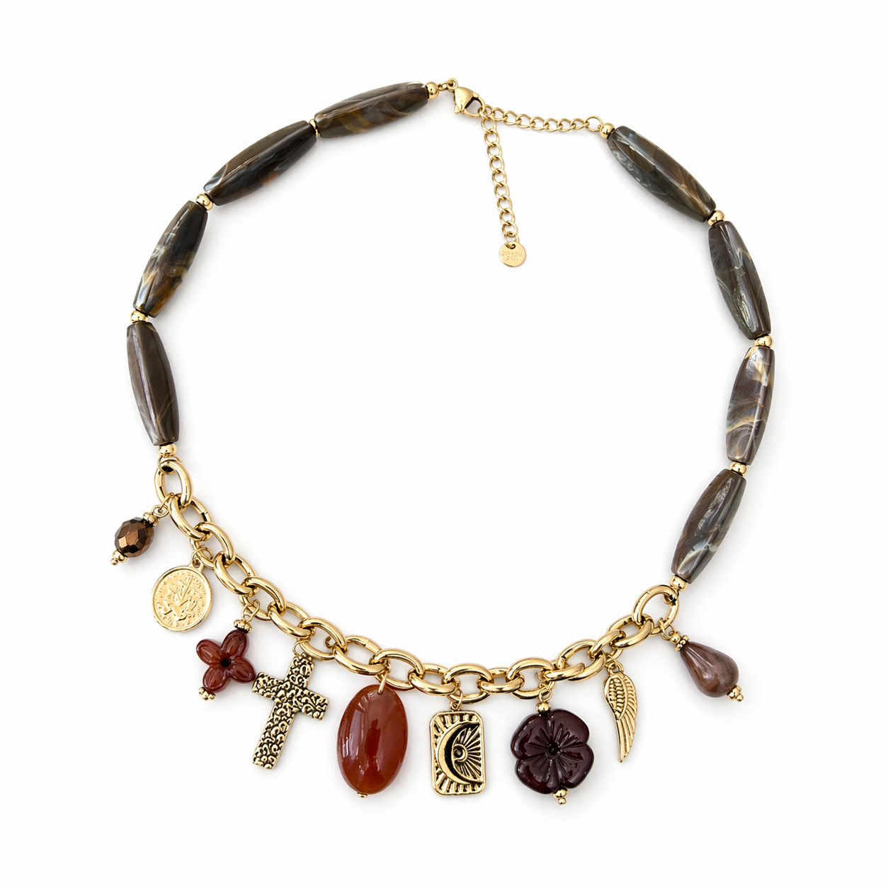 Collier Breloques Chocolat