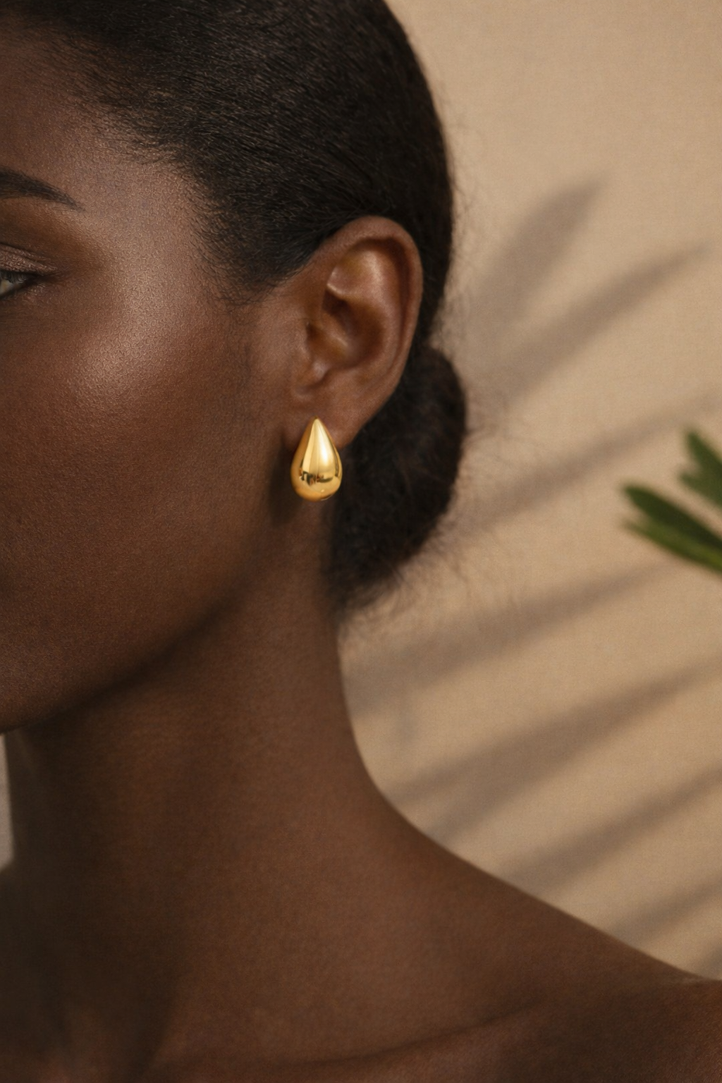 Boucles d'oreilles Goutte dorées